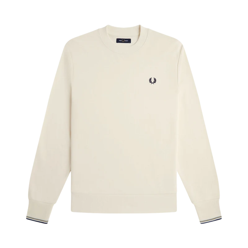Crew Neck Sweatshirt - Ecru/Seagrass
