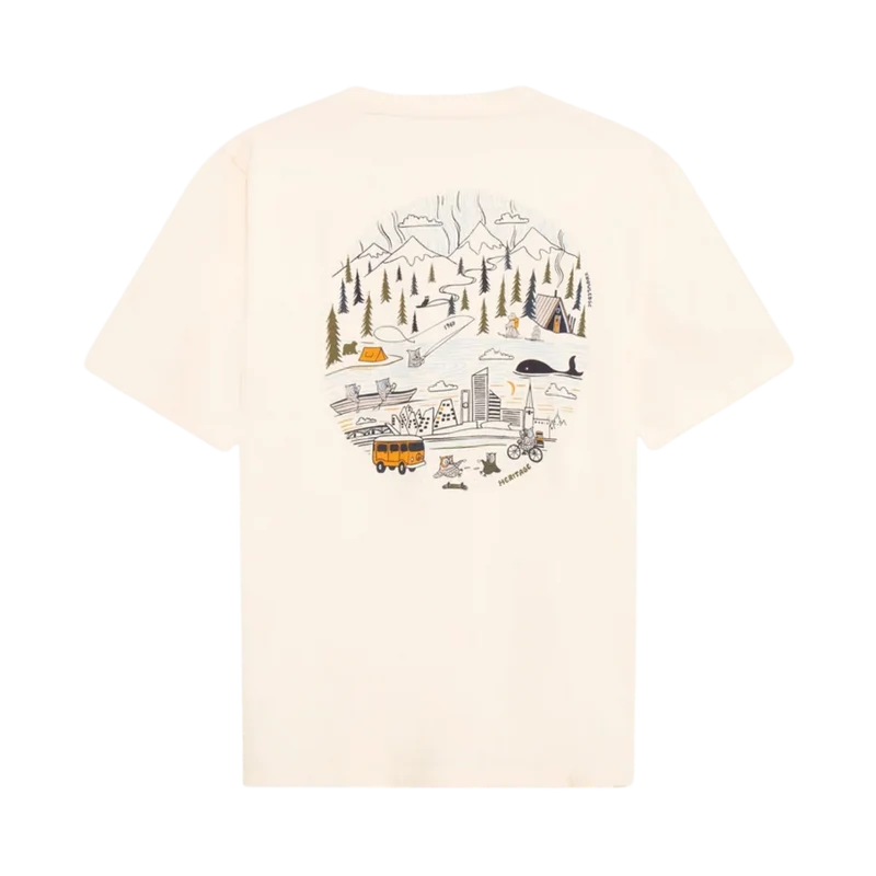 Back Print T-Shirt - Egret
