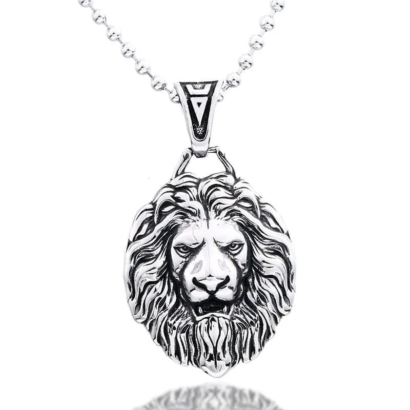 Punk Lion's Head halsband för män