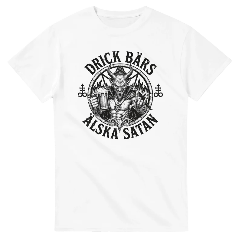 T-shirt - Drick bärs, älska satan