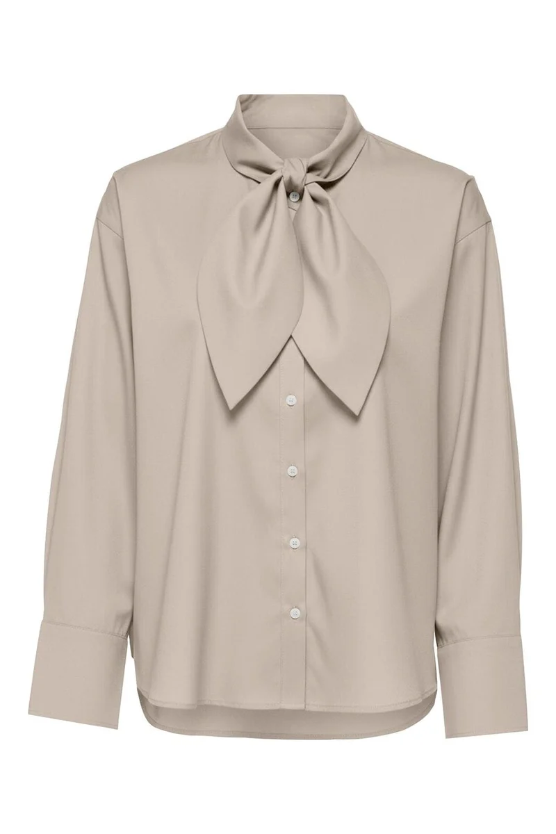 Only - Onldisako L/S Bow Detail Shirt - 5158552 Peyote