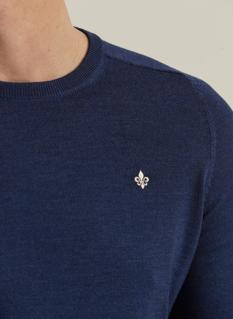 MORRIS Merino Oneck - Blue