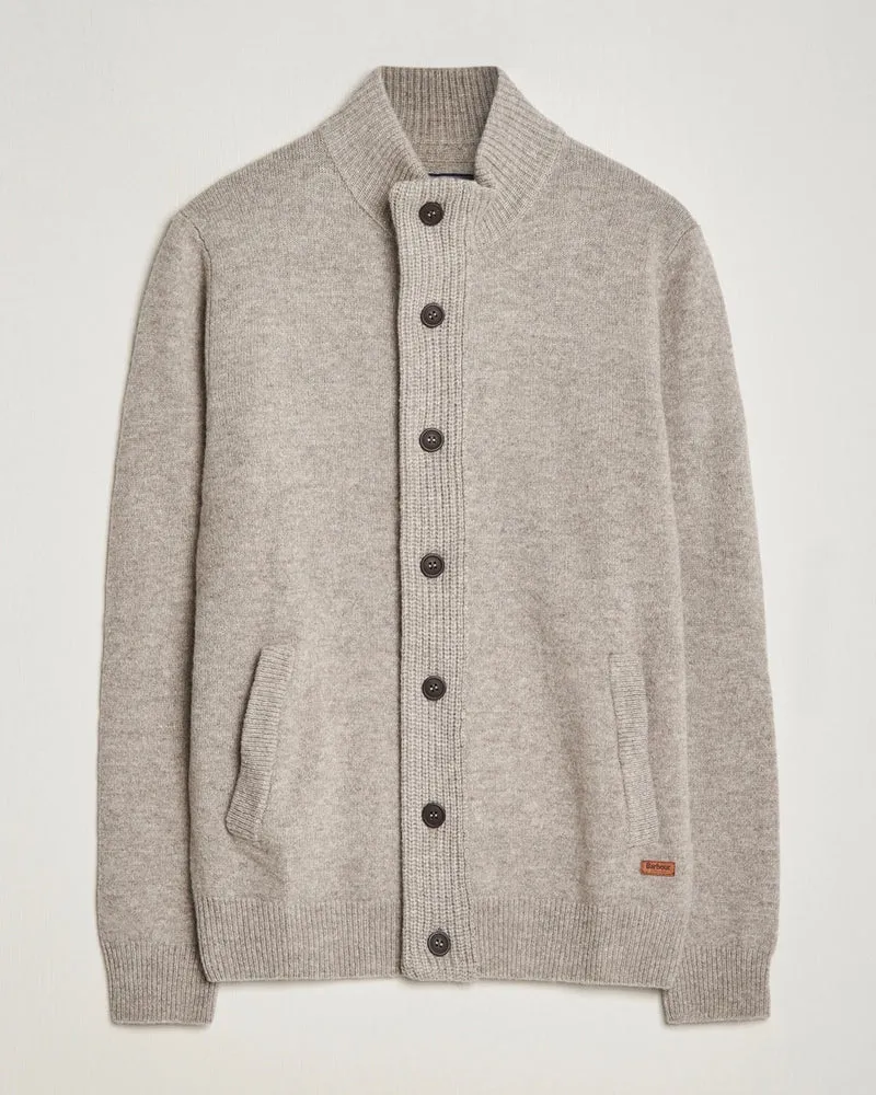 BARBOUR Essential Patch Zip Through Cardigan - New Stone