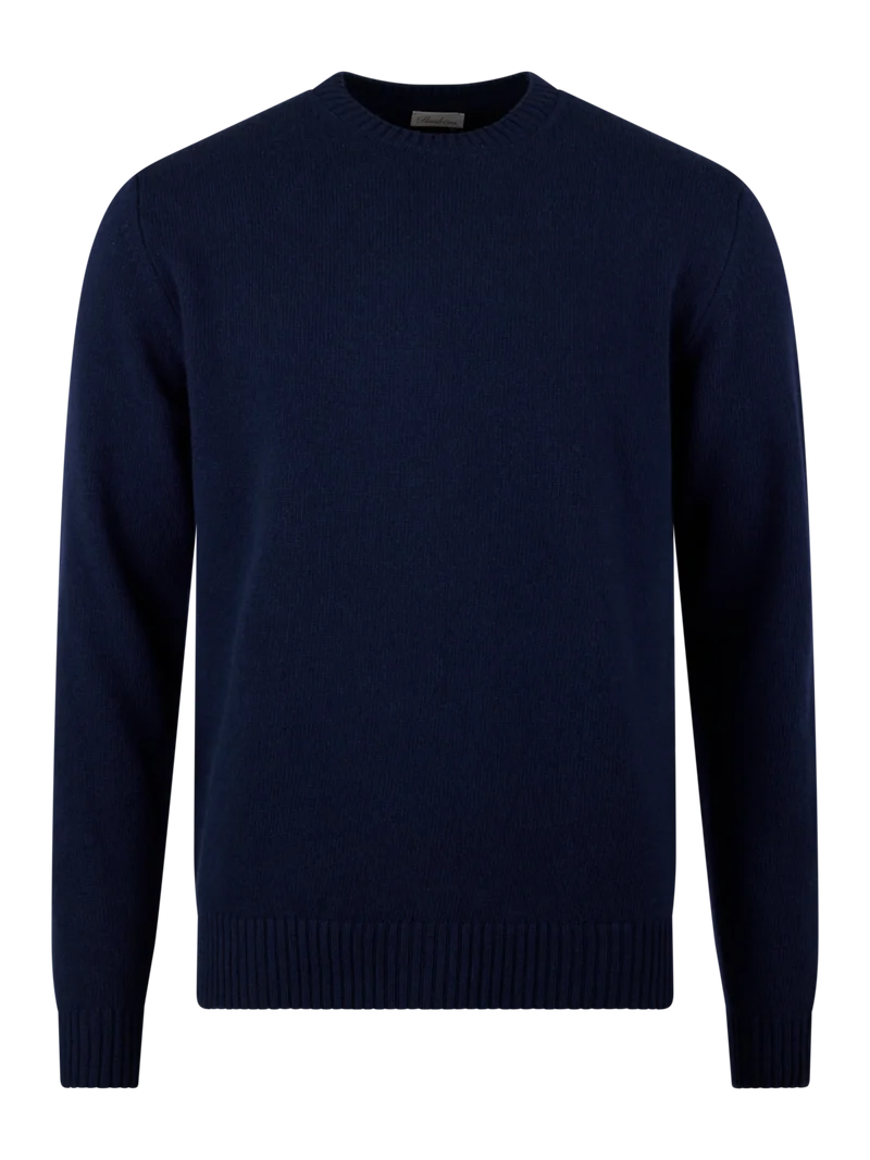 STENSTRÖMS Thick Carded Merino Sweater - Navy
