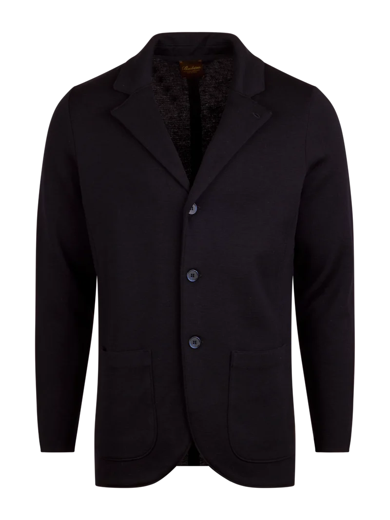 STENSTRÖMS Knitted Milano Merino Blazer - Navy