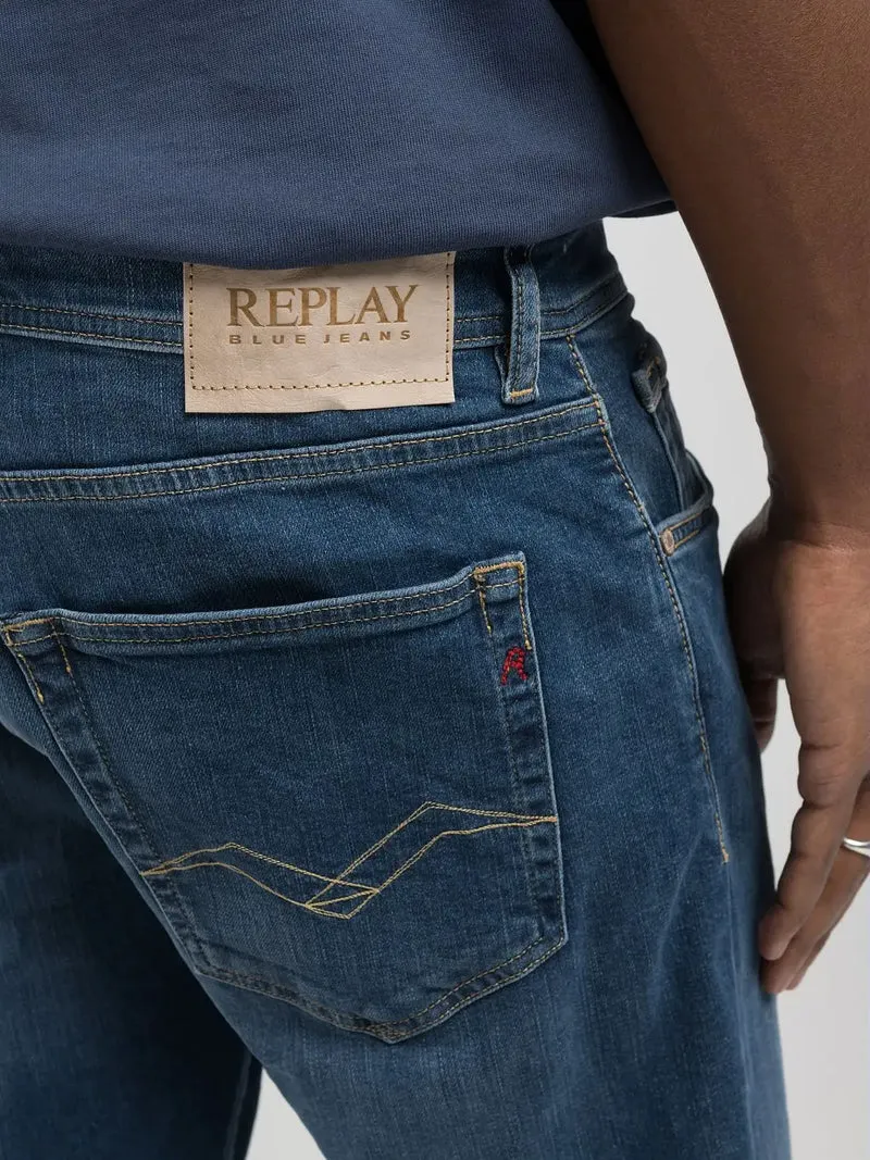 REPLAY Grover 573 EcoPlus Jeans - Mid Blue