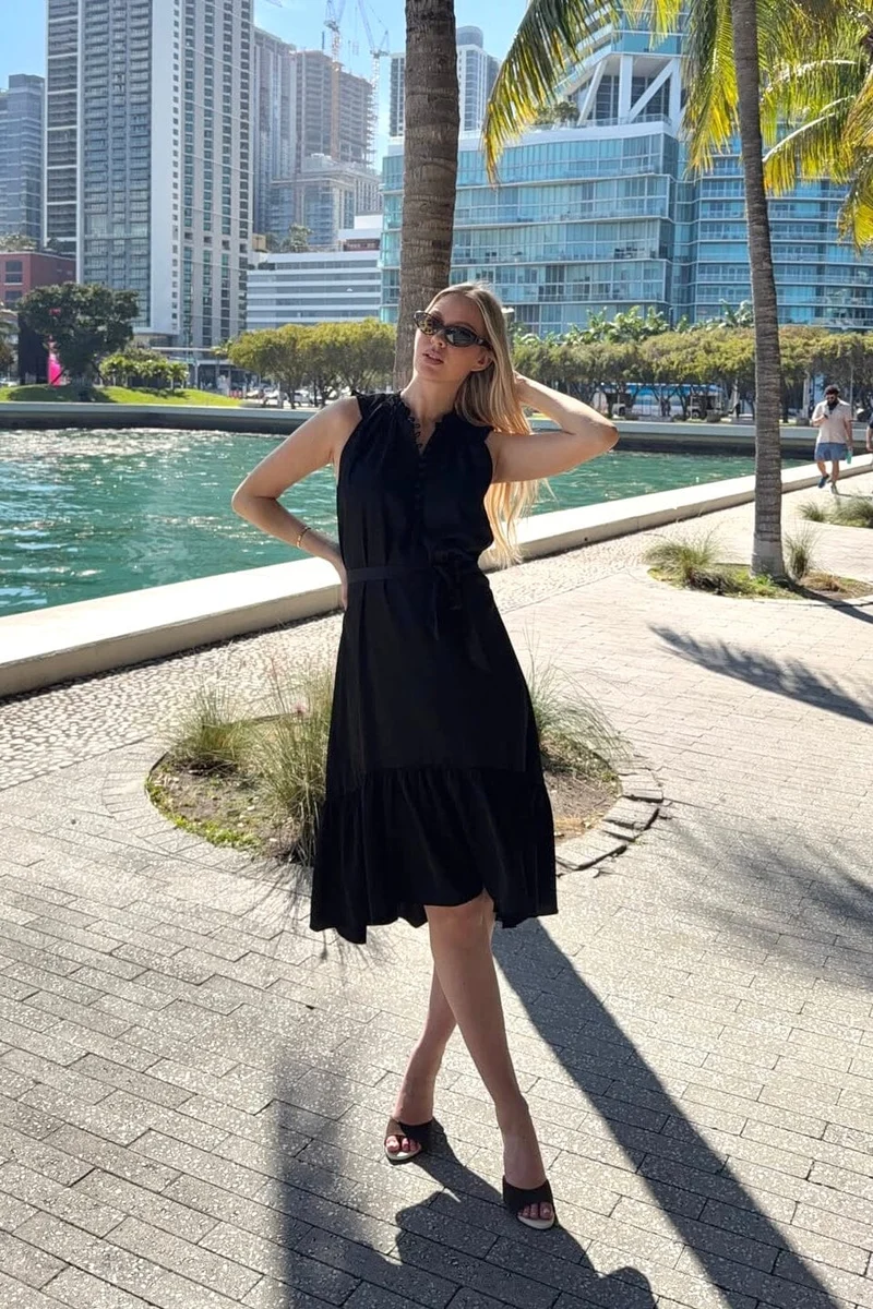 Karmamia - Anna Dress 2402 - Hammered Black