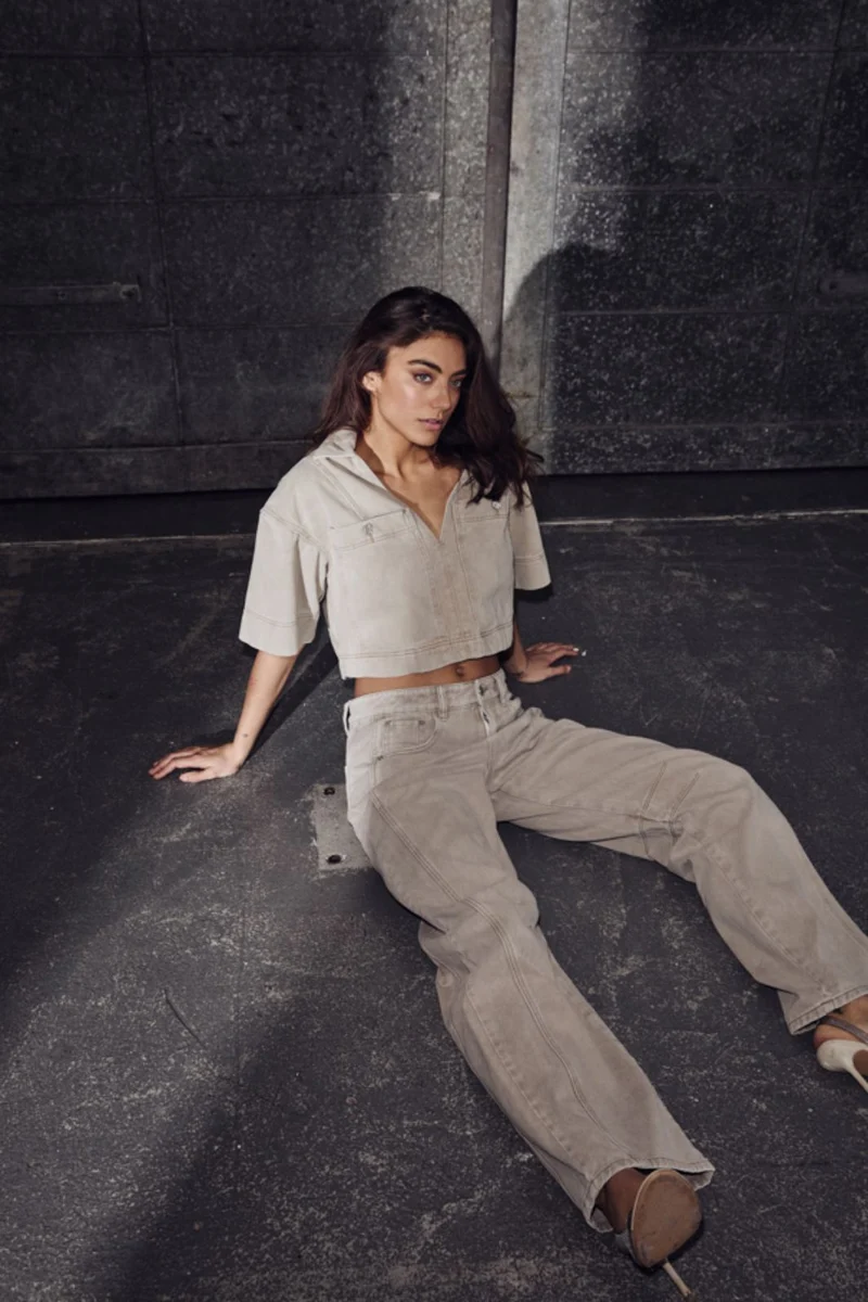 Haute L'Amitié - Drew Denim Top HL10643 - Khaki