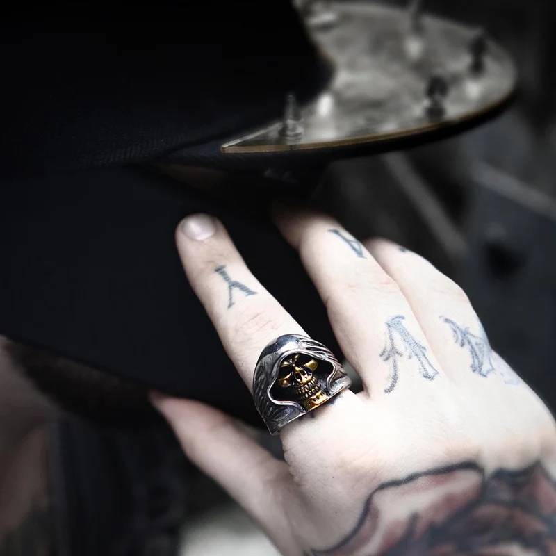 Punk Death Skull Rings för män