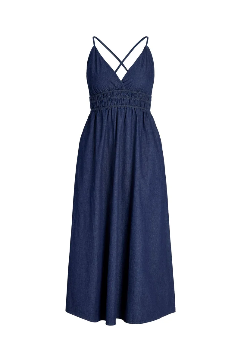 Jjxx - Jxdebby Chambrey Sl Dress - 4954872 Dark Blue Denim