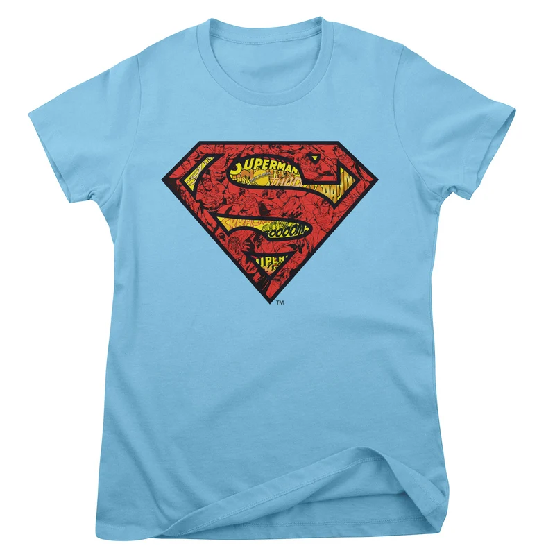 Superman Mash-Up Shield Girly Tee