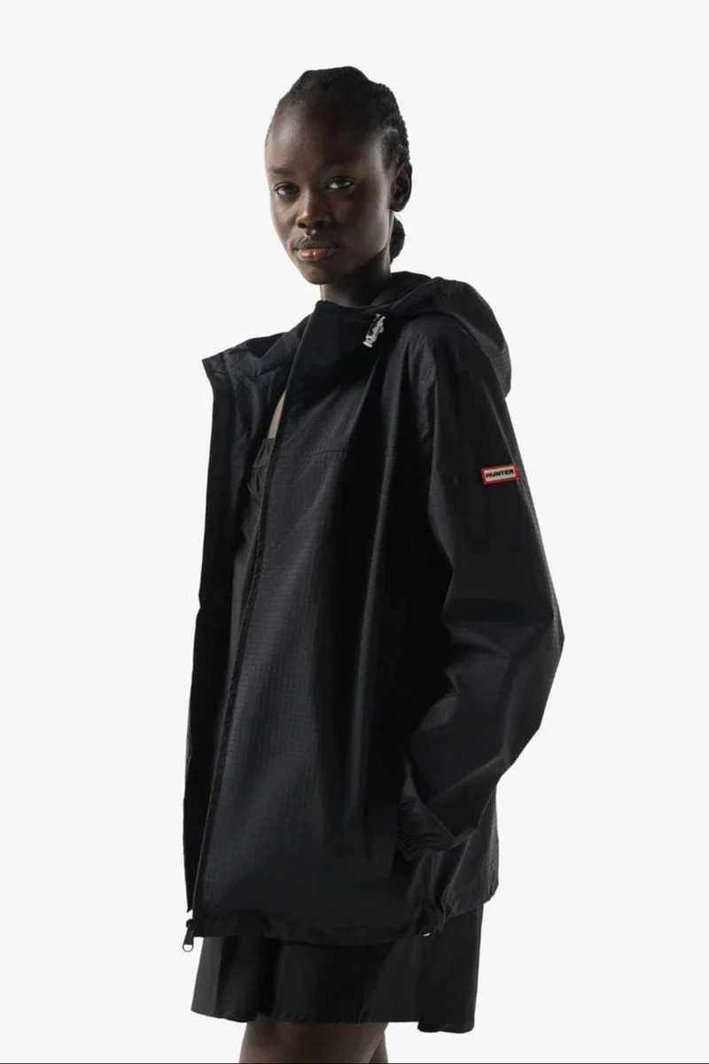 Hunter - Hunter Packable Rain Jacket Haru0005261 - Black