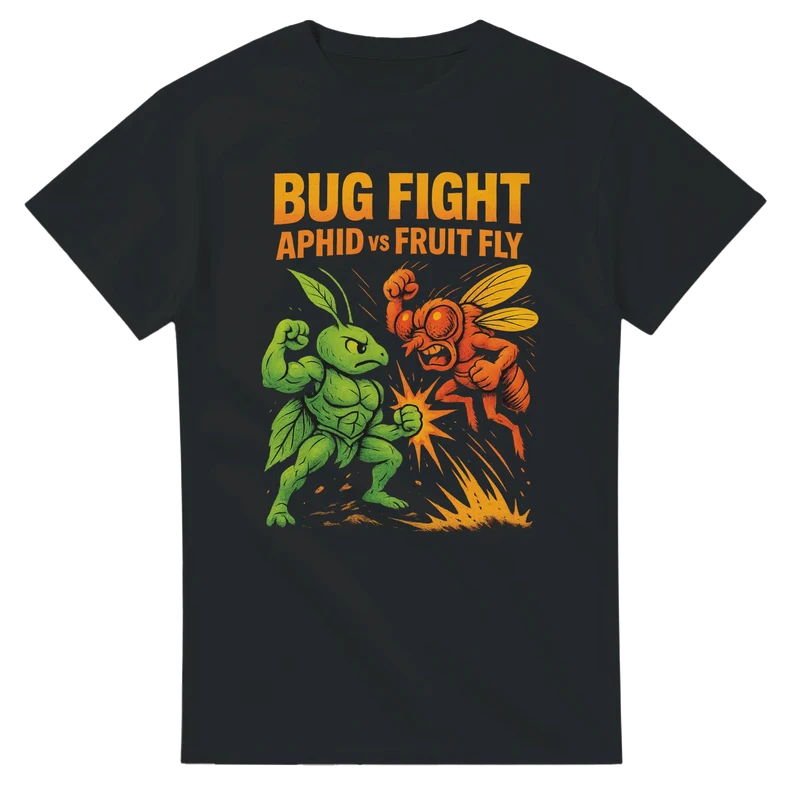 T-shirt – Bug Fight: Aphid vs. Fruit Fly