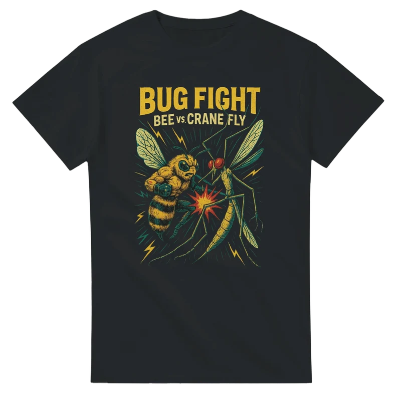 T-shirt Original – Bug Fight: Bee vs. Crane Fly