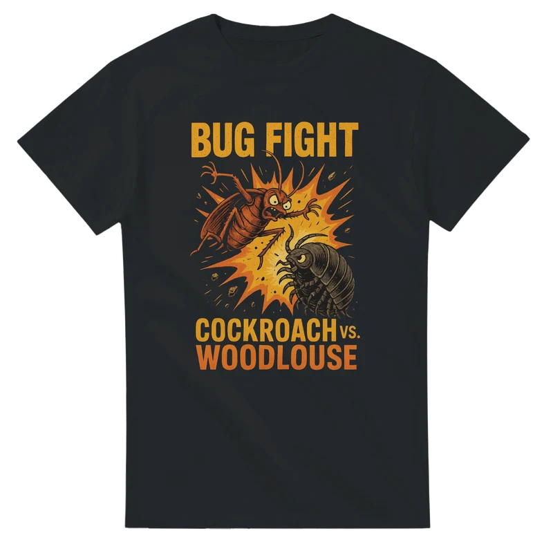 T-shirt – Bug Fight: Cockroach vs. Woodlouse