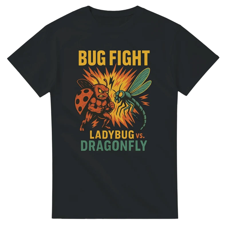 T-shirt – Bug Fight: Ladybug vs. Dragonfly