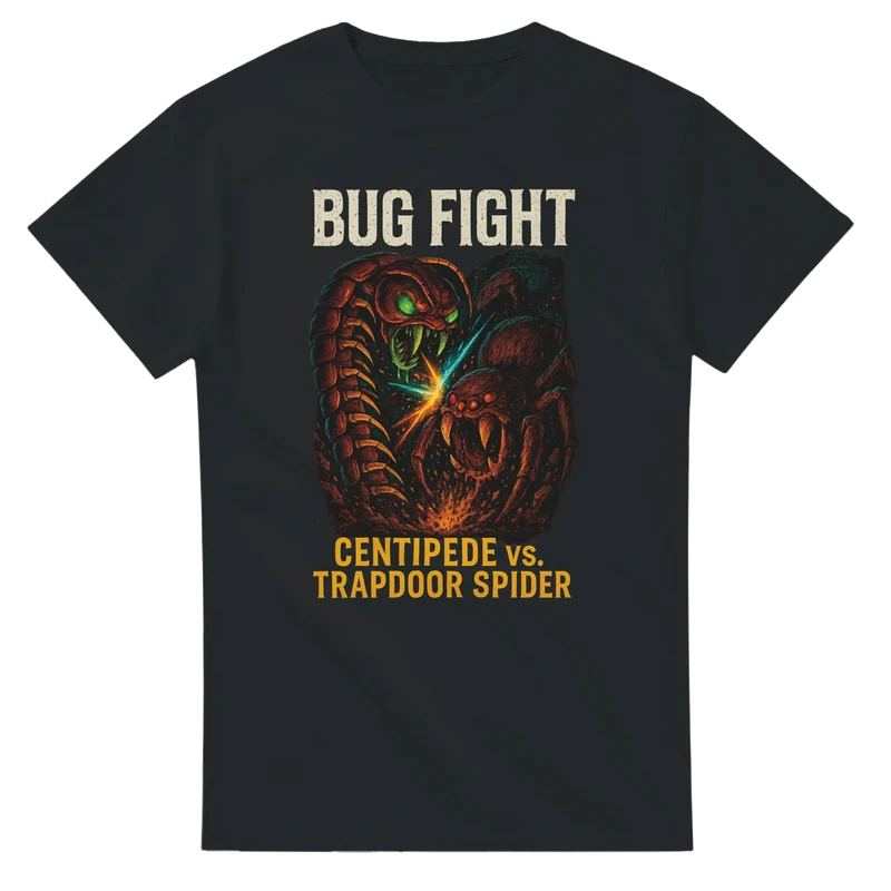 T-shirt – Bug Fight: Centipede vs. Trapdoor Spider