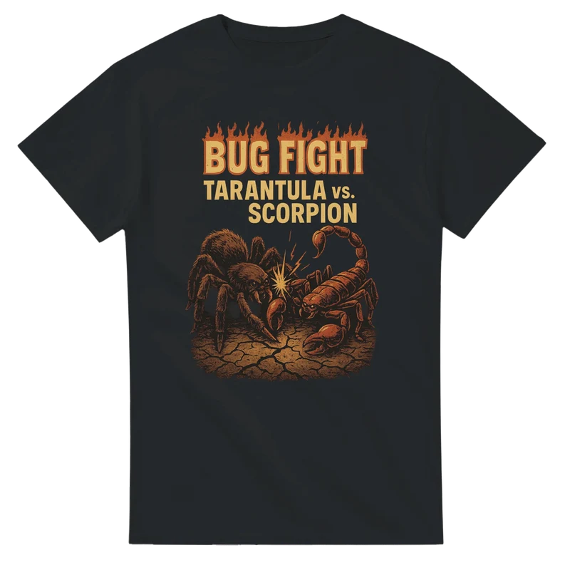 T-shirt – Bug Fight: Tarantula vs. Scorpion