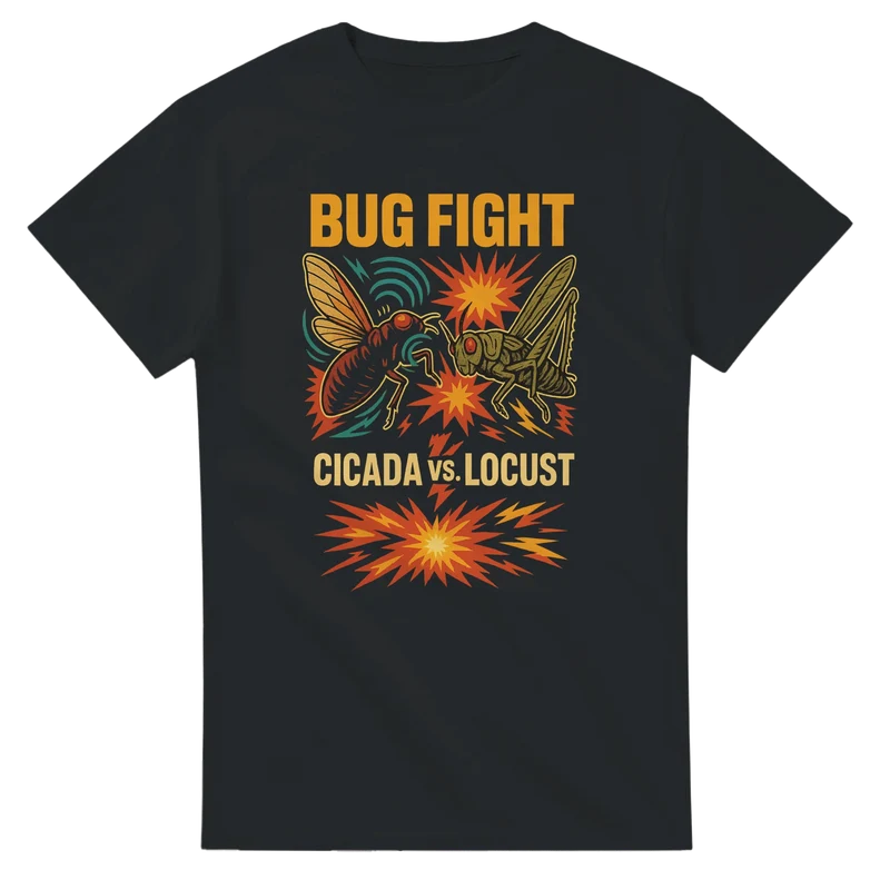 T-shirt – Bug Fight: Cicada vs. Locust