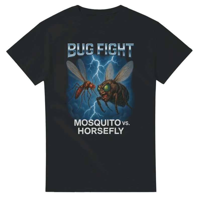 T-shirt – Bug Fight: Mosquito vs. Horsefly