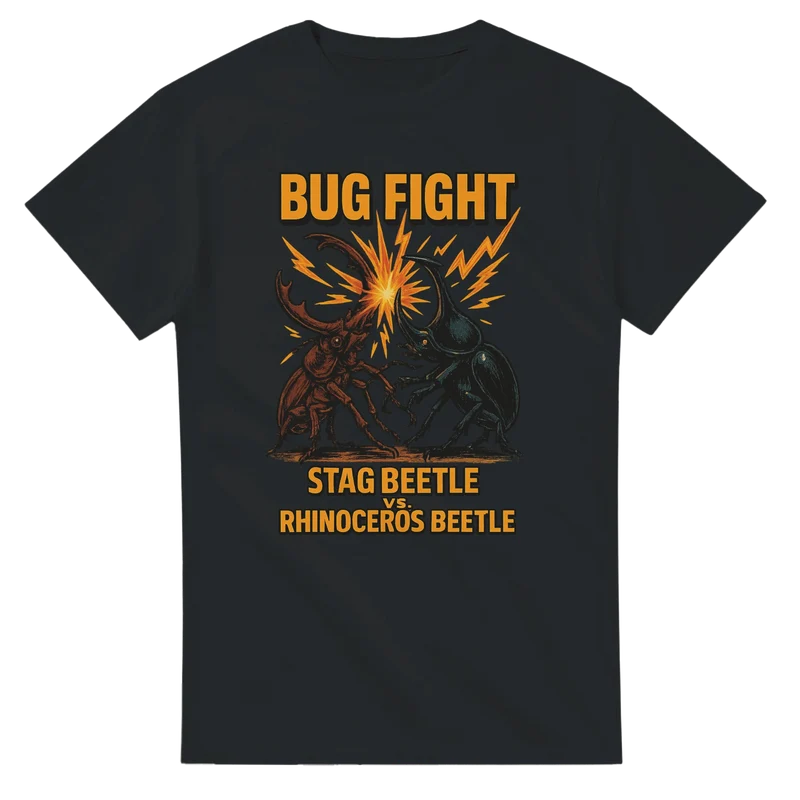 T-shirt – Bug Fight: Stag Beetle vs. Rhinoceros Beetle