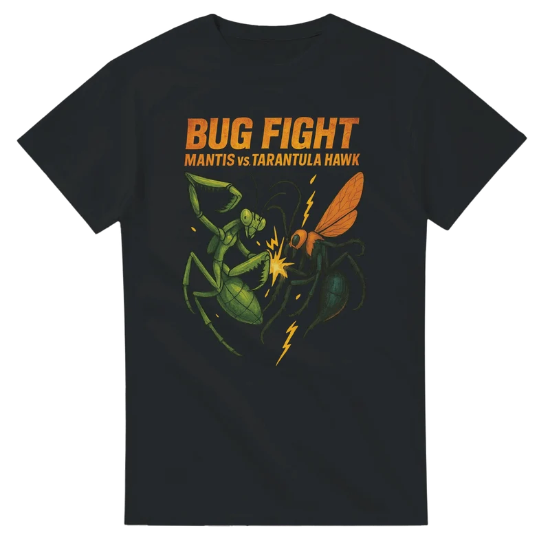 T-shirt - Bug Fight: Mantis vs. Tarantula Hawk