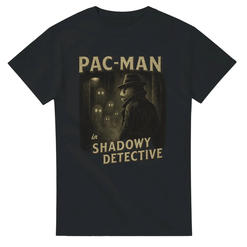 T-shirt Original – Pac-Man in Shadowy Detective
