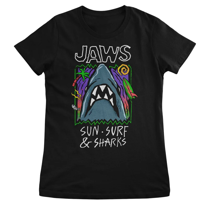 JAWS Sun Surf & Sharks Girly Tee