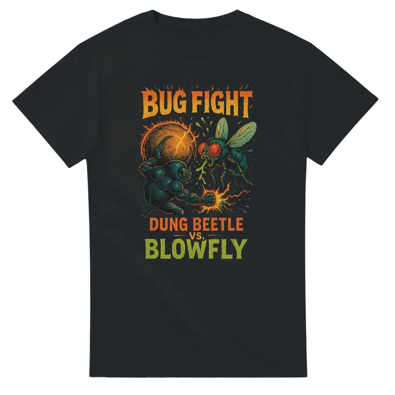 T-shirt – Dung Beetle vs. Blowfly | Bug Fight