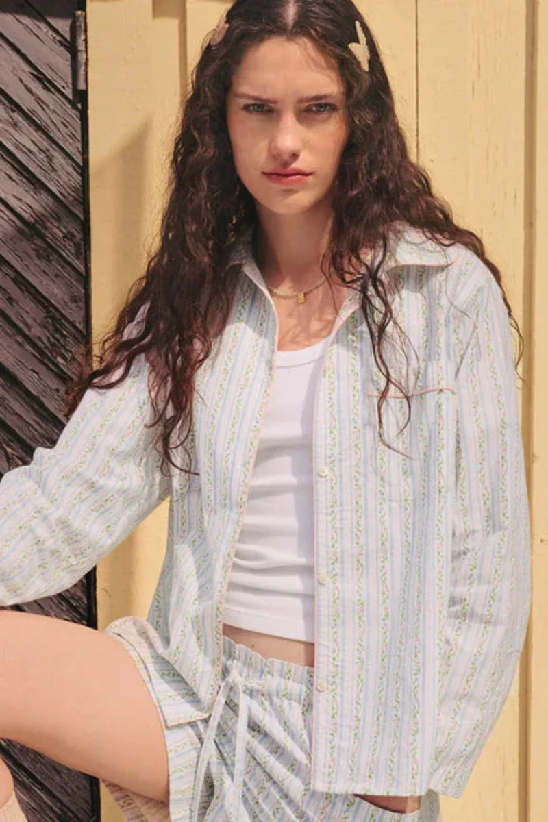 Maanesten - Moe Shirt Summer Stripe Blue - 4126