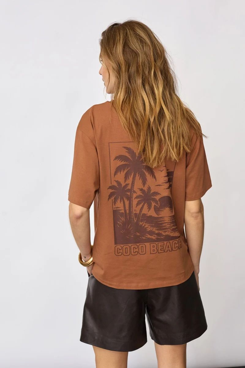 Co´Couture - Coco Beachcc Box Tee 43022 - 80 - Chocolate