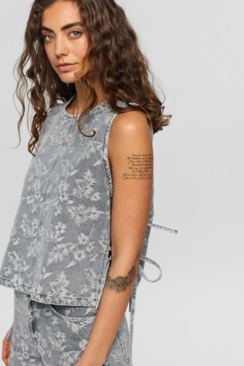 Jjxx - Jxmabel Sl Top R367 - 4992965 Grey Denim