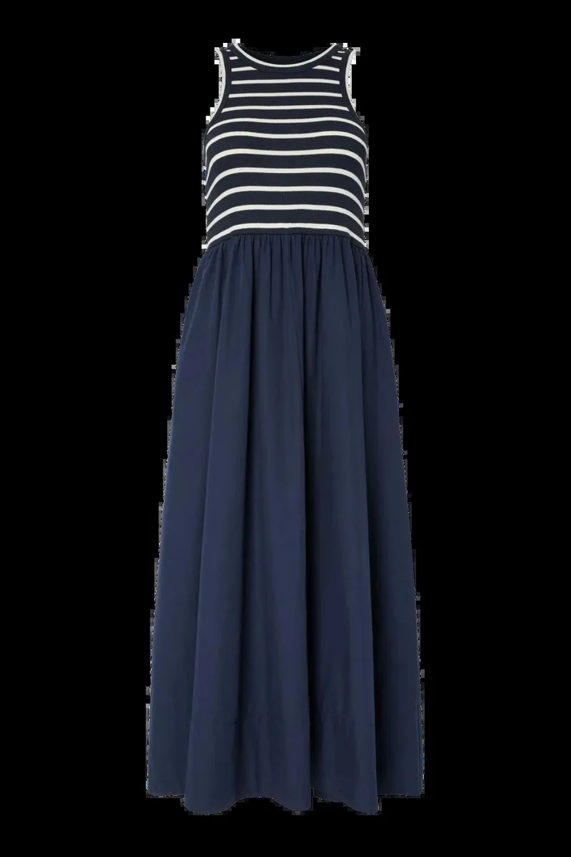 YAS - Yasmiri Sl Long Dress - 5001028 Navy Blazer Jersey White Stripes