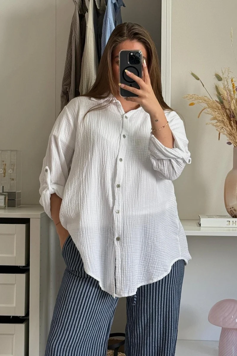 A-bee - Tilde Shirt - White