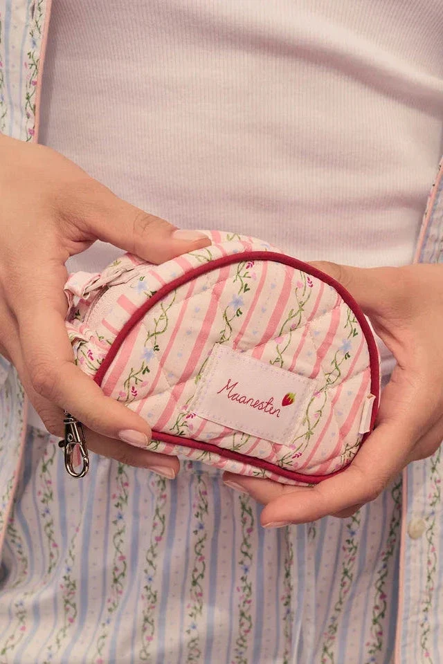 Maanesten - Rui Keychain Bag Summer Stripes Peach - 4116