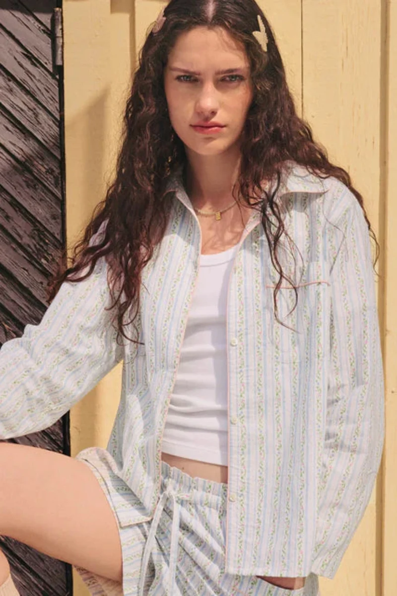 Maanesten - Moe Shirt Summer Stripe Blue - 4126