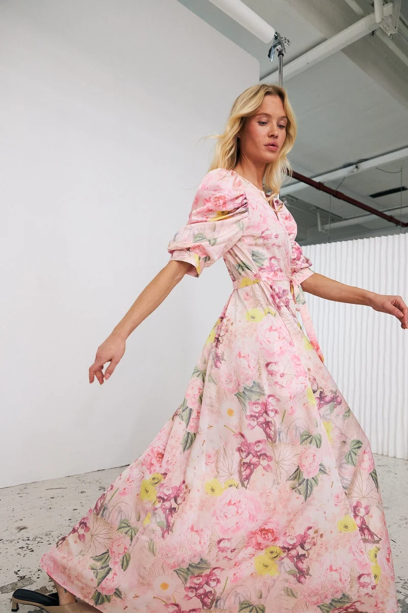 Cras - Kayla Maxi Dress C1619 - Floral Garden