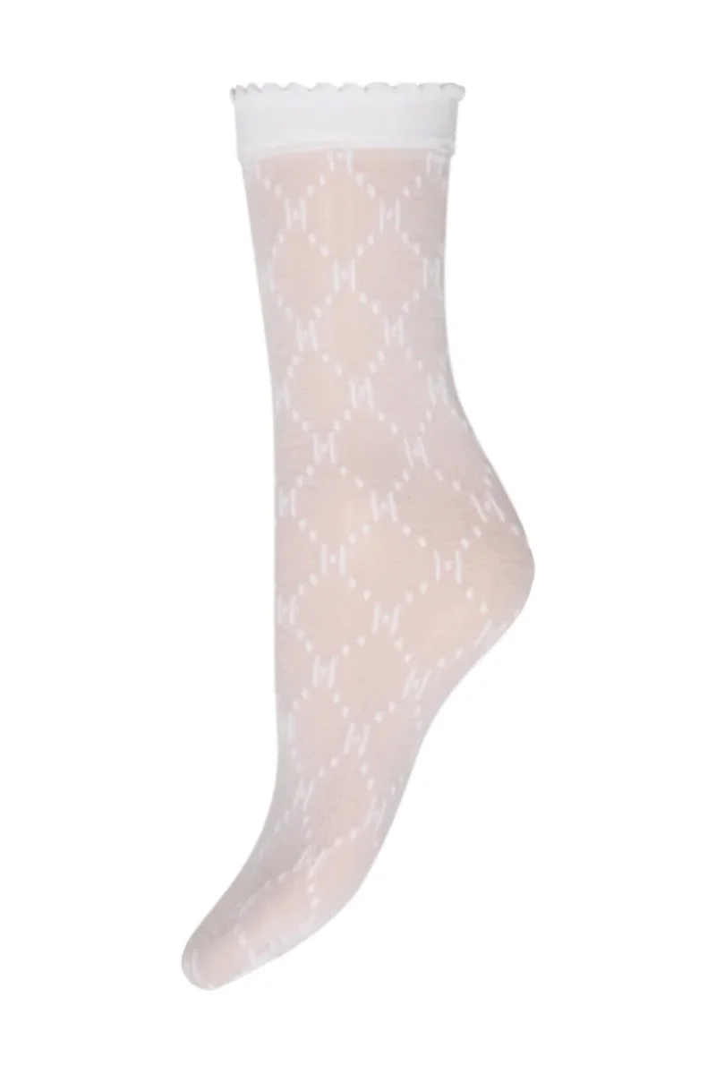 Hype The Detail - Socks Logo 25Den 21113-75 - 9001 - Hvid-Hvid