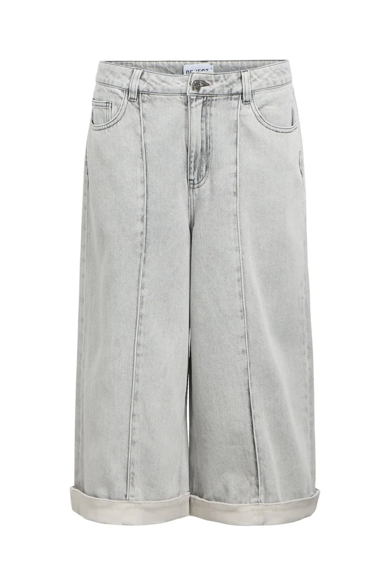 Object - Objgail Lo Bermuda Denim Shorts 144 - 4987003 Light Grey Denim