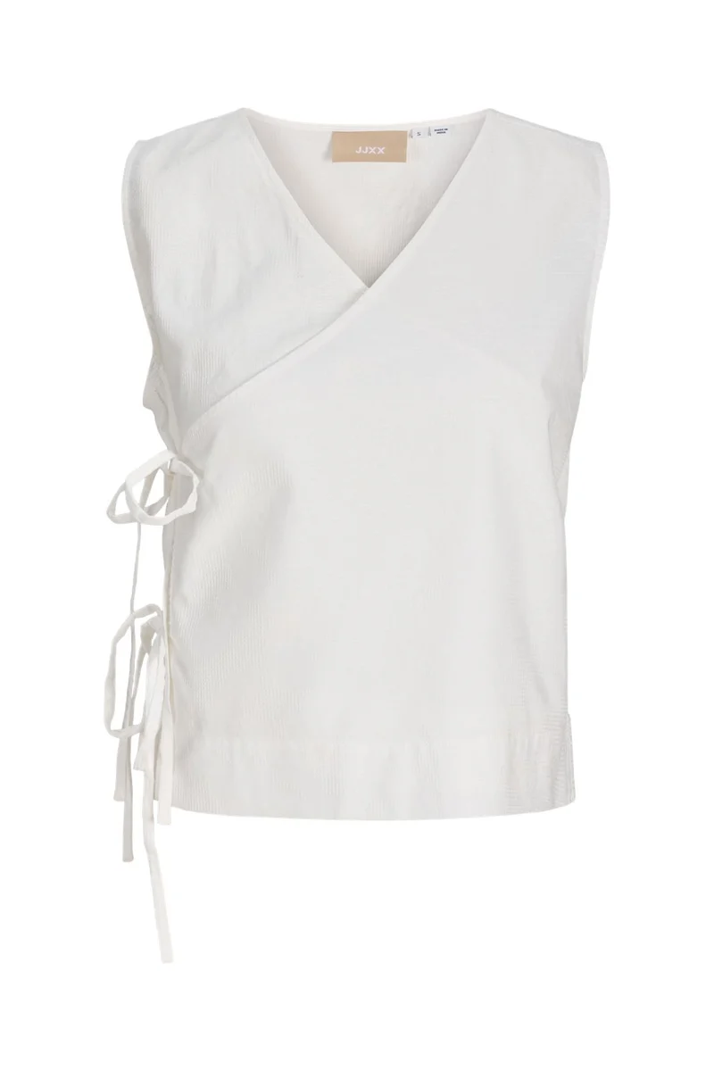 Jjxx - Jxalia Structured Sl Wrap Top - 4954866 Blanc De Blanc