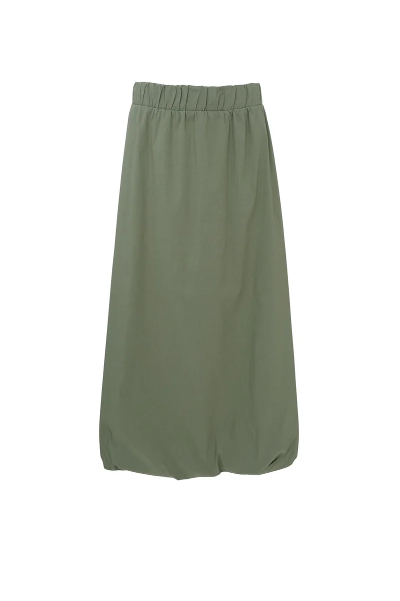 Black Colour - Bcdavina Balloon Skirt 41290 - Army
