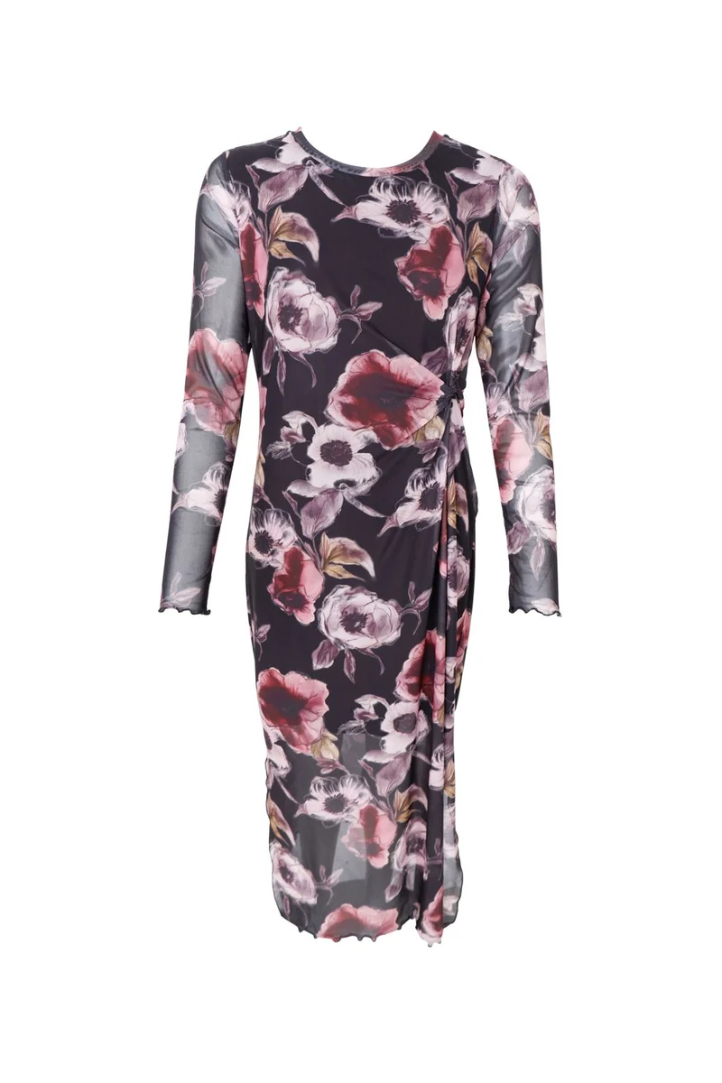 Black Colour - Bcrosey Mesh Dress 41256 - Black Rose