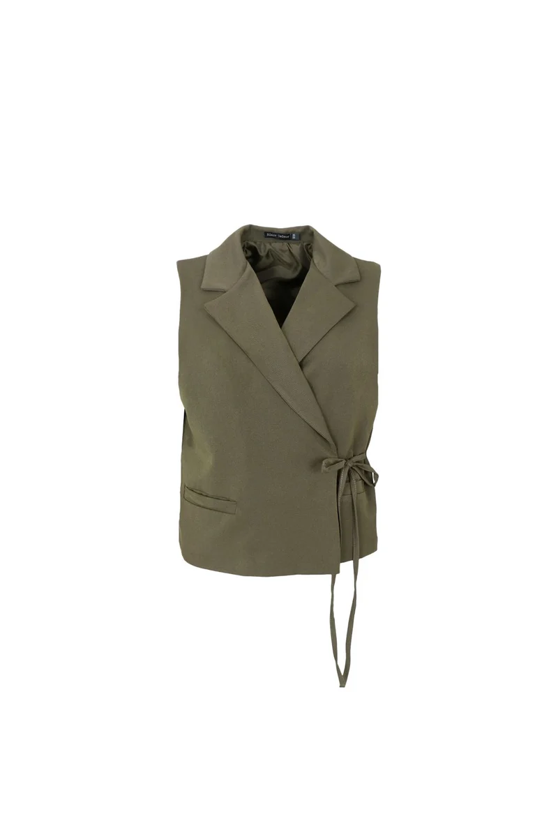 Black Colour - Bcrena Wrap Vest 41255 - Army