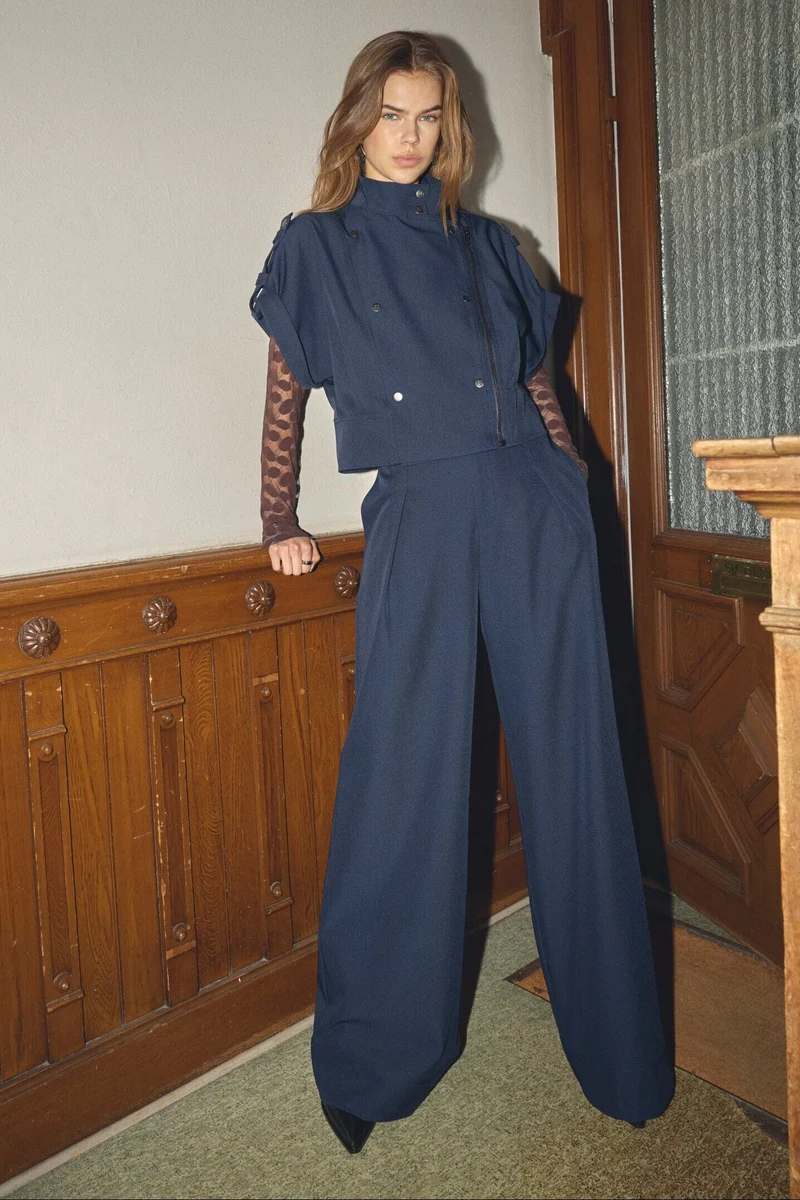 Co´Couture - Lunacc Pleat Pant 500391 - 40007 - Navy
