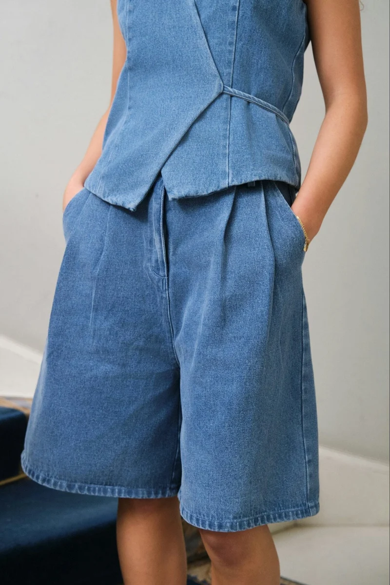 Neo Noir - Rosel Denim Shorts 168984 - 140 - Blue