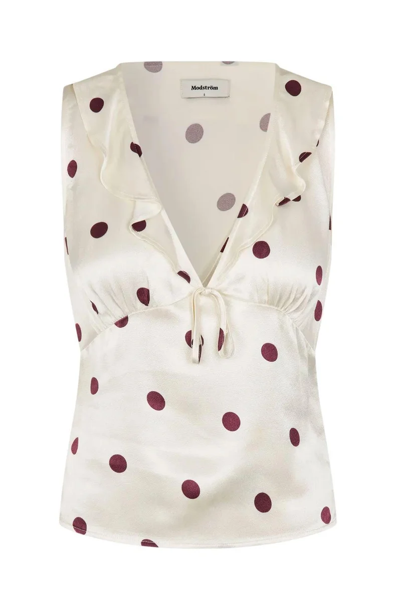 Modström - Vanjamd Print Top 58990 - 13634 - Wineberry Dot