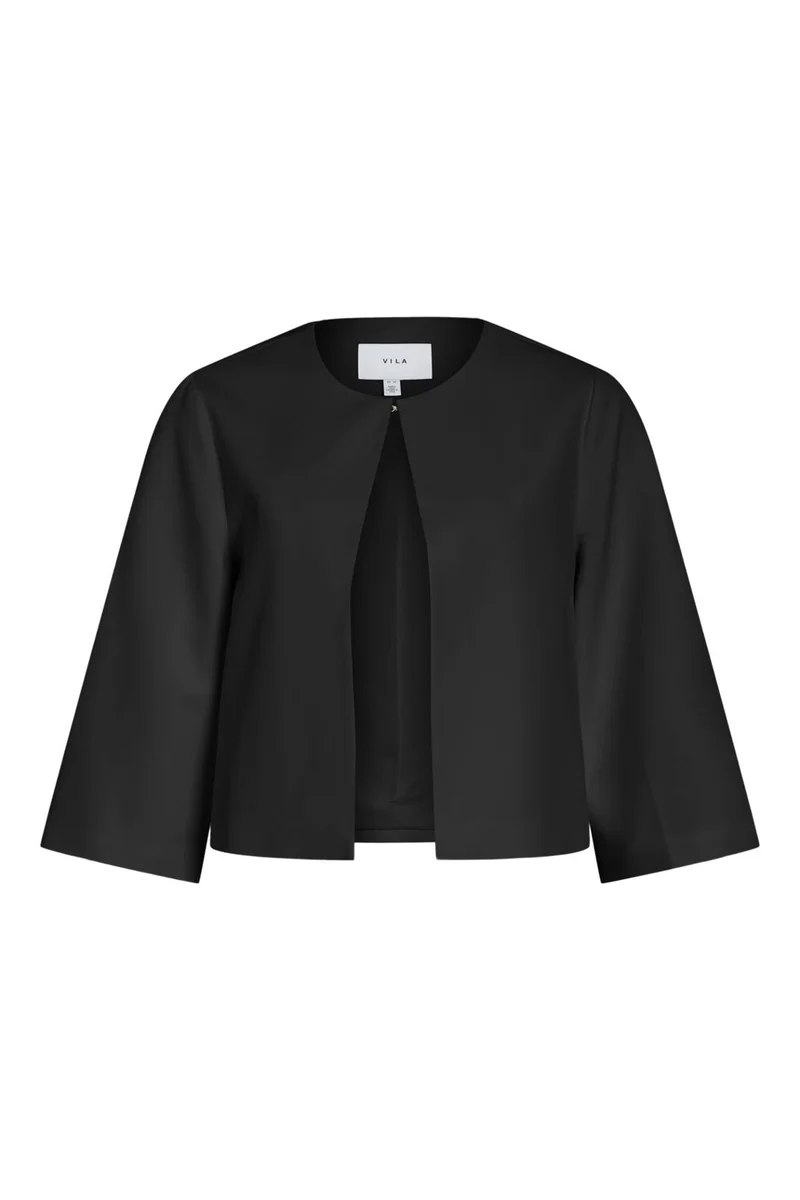 Vila - Vigery O-Neck 3/4 Bolero/Dc - 5001848 Black Beauty