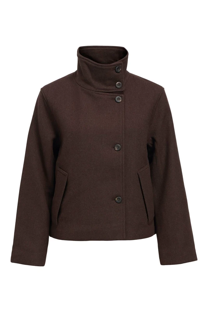 Object - Objriki Re Short Jacket - 5103986 Seal Brown