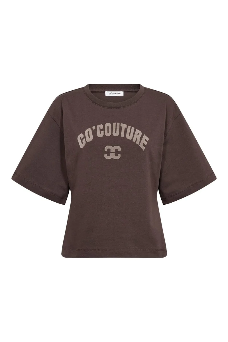Co´Couture - 43013 Zengacc Tee O-Neck 500108 - 20003 - Dark Brown