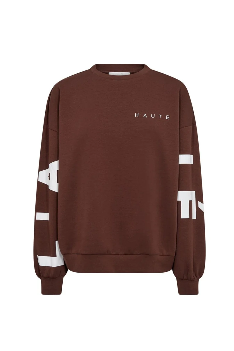 Haute L'Amitié - Maxi Split Logo Sweat HL10413 - Mocca